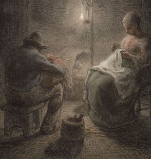 Jean-François Millet, "Noche de invierno" (particular), 1867 (©Museum of Fine Arts, Boston-Scala, Florencia)
