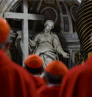 Los cardenales en la misa de los novendiales en memoria del papa Francisco, San Pedro, Roma (©Ansa/Fabio Frustaci)