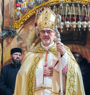 El cardenal Pizzaballa en la misa pascual de Jerusalén